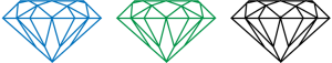 gems-no-ruby Sapphire, Emerald, and Diamond