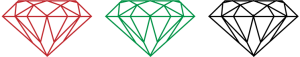 gems-no-sapphire Ruby, Emerald, and Diamond